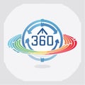 Dynamic 360 Spectrum Logo Concept Royalty Free Stock Photo