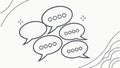 Dynamic Speech Bubbles for Communication and Dialogue, vector design Generative AI Royalty Free Stock Photo