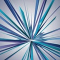 Dynamic spiky composition with elongated, triangular shapes in shades of blue and Royalty Free Stock Photo