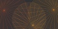 Dynamic Spiral Network Grid - Convergence of Lines, a Complex, Spiraling Circular Concentric Network of Intersecting Brown Lines