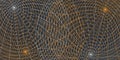 Dynamic Spiral Network Grid - Convergence of Lines, a Complex, Spiraling Circular Concentric Network
