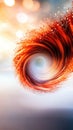 Dynamic spiral of vivid colors and light particles in abstract swirl