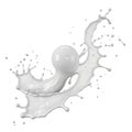 A dynamic splash of liquid forming an elegant, abstract droplet shape Royalty Free Stock Photo