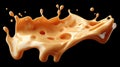 dynamic splash of melted cheese mid air creates appetizing visual