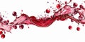 Dynamic Splash of Red Liquid with Bouncing Bubbles Captured in Motion for a Visually Royalty Free Stock Photo