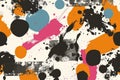 Explosive Abstract Splatter and Dots Art