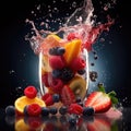 Dynamic Sports Smoothie Blend: Studio-lit Diagonal