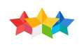 Dynamic Stacked Colorful Stars Icon Set, vector design Generative AI Royalty Free Stock Photo