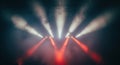 Dynamic Stage Illumination A Symphony of Red and White Lights Royalty Free Stock Photo