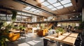 A dynamic startup workspace with innovative energy