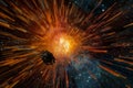 Entering Hyperspace: Blurred Stars Speeding Away, Generative AI