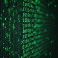 A dynamic stream of binary code, consisting of 1s and 0s backgrlund