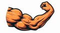 Dynamic Strong Arm Cartoon Vector Illustration Royalty Free Stock Photo