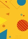 Dynamic style banner design from fruit concept. Orange elements with geometric shapes gradient. Creative illustration for poster,