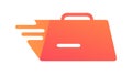 Dynamic Suitcase with Speed Lines, Fast Travel Icon, vector design Generative AI Royalty Free Stock Photo