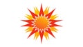 Dynamic Sunburst Explosion Bright Energy Impact Vector Icon, vector design Generative AI Royalty Free Stock Photo