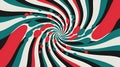 Dynamic Swirl Abstract Pattern or Psychedelic twist retro colors background
