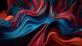 A dynamic swirl of blue and red waves - abstract background