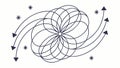 Dynamic Swirling Pattern: Visualizing Flow, Energy, and Interconnectedness, vector design Generative AI Royalty Free Stock Photo