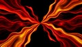 Dynamic Swirling Red and Orange Flame Patterns on Deep Black Background, Modern Graphic Design with Visual Effects Royalty Free Stock Photo