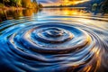 Dynamic Swirling Water in Motion Royalty Free Stock Photo