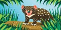 Dynamic Tasmanian Devil Illustration Showcasing Its Energy and Bold Features Royalty Free Stock Photo