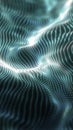 Dynamic teal waves made of glowing dots forming a fluid digital surface Royalty Free Stock Photo