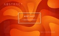 Dynamic textured background design in 3D style with orange and red color. EPS10 Vector background