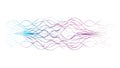 Dynamic Thin Wavy Lines Abstract Flow Element, vector design Generative AI Royalty Free Stock Photo