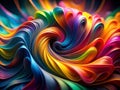 Dynamic TiltShift Abstract Design Captivating Colorful Shapes and Curves on a Striking Black Background for Visual