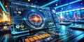 Dynamic TiltShift Interface Futuristic Data Visualization and User Interaction Loop Animation