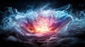 Dynamic transformation of paper abstract concept digital art colorful environment close-up view creative exploration