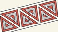 Dynamic Triangle Pattern Border for Modern Designs, vector design Generative AI Royalty Free Stock Photo