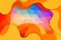 Dynamic triangle vibrant wave colorful background - Vector