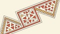 Dynamic tribal border, geometric and rhythmic pattern. vector design Generative AI Royalty Free Stock Photo