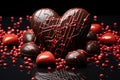 Dynamic and unpredictable heart chocolate cascade, valentine, dating and love proposal image