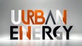 Dynamic urban energy typography with bold colors and modern design elements Royalty Free Stock Photo