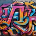 Dynamic urban graffiti art Graffiti-style letters and vibrant spray-painted colors for an edgy and streetwise look2 Royalty Free Stock Photo