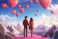 Dynamic Valentines Day Adventure Travel graphics