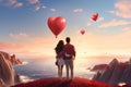 Dynamic Valentines Day Adventure Travel graphics