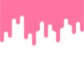 Dynamic vector background. Flat pink rounded lines. Abstract lines and drops. Cream. Paint. Transition.