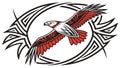 Dynamic Flying Eagle with Tribal Design Vector Emblem, vector design Generative AI Royalty Free Stock Photo