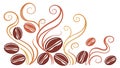 Dynamic Coffee Bean Swirls, Artistic Caffeine Concept vector design Generative AI Royalty Free Stock Photo