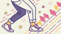 Dynamic Runner\'s Legs with Abstract Geometric Progress Background, vector design Generative AI Royalty Free Stock Photo