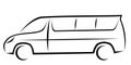 Dynamic vector illustration of a minivan for passengers Royalty Free Stock Photo