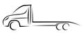 Dynamic vector illustration of a towing van Royalty Free Stock Photo
