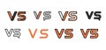 Dynamic Versus Logo Designs for Competitive Matchup Concepts and Comparison Graphics Royalty Free Stock Photo