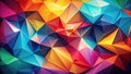 Dynamic Vibrant Triangle Pattern Abstract Geometric Background for Modern Design Projects Royalty Free Stock Photo