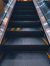 Dynamic View of a Modern Escalator Royalty Free Stock Photo