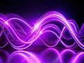 Dynamic Violet Neon Light Effect Abstract Luminescent Lines for Creative Design Art and Multimedia Projects Royalty Free Stock Photo